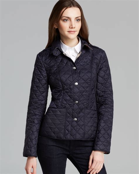 burberry brit jacket for woman short blue quilted jacket|burberry quilted jacket outlet price.